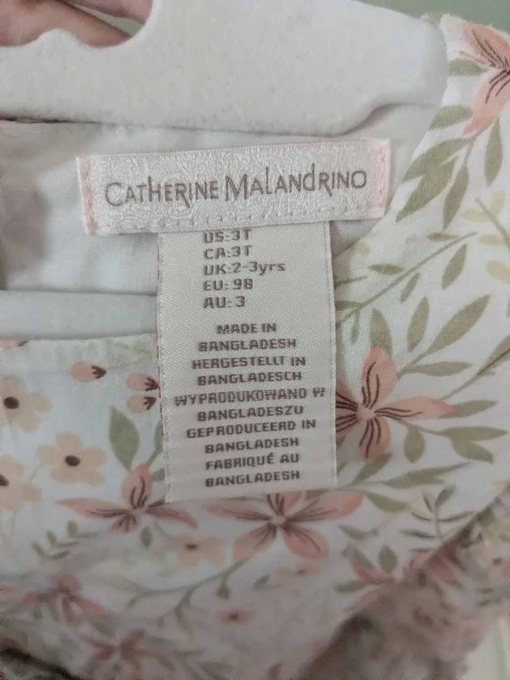 ⭐$7 WHEN BUNDLED⭐Catherine Malandrino Floral Cotton Dress in Pink & Green